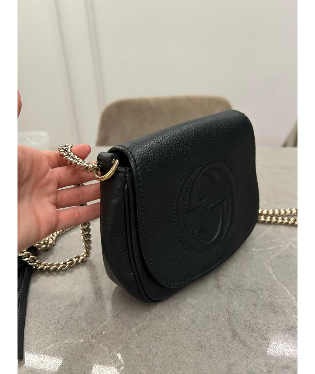 GUCCI Черная кожаная поясная сумка, фото 2