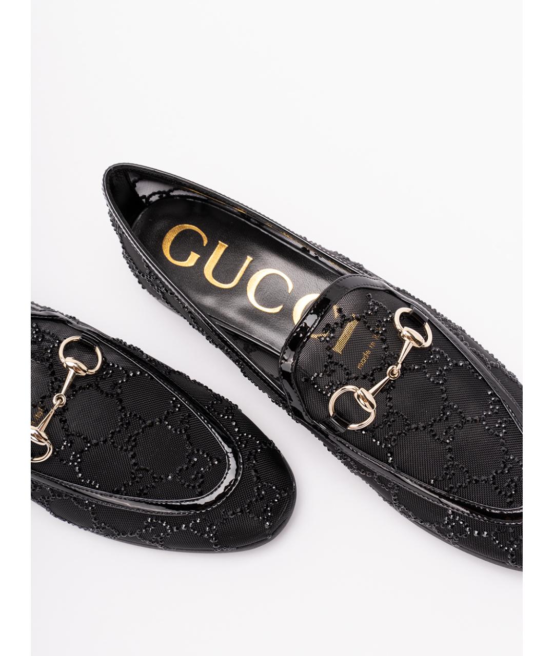 GUCCI Черные синтетические лоферы, фото 5