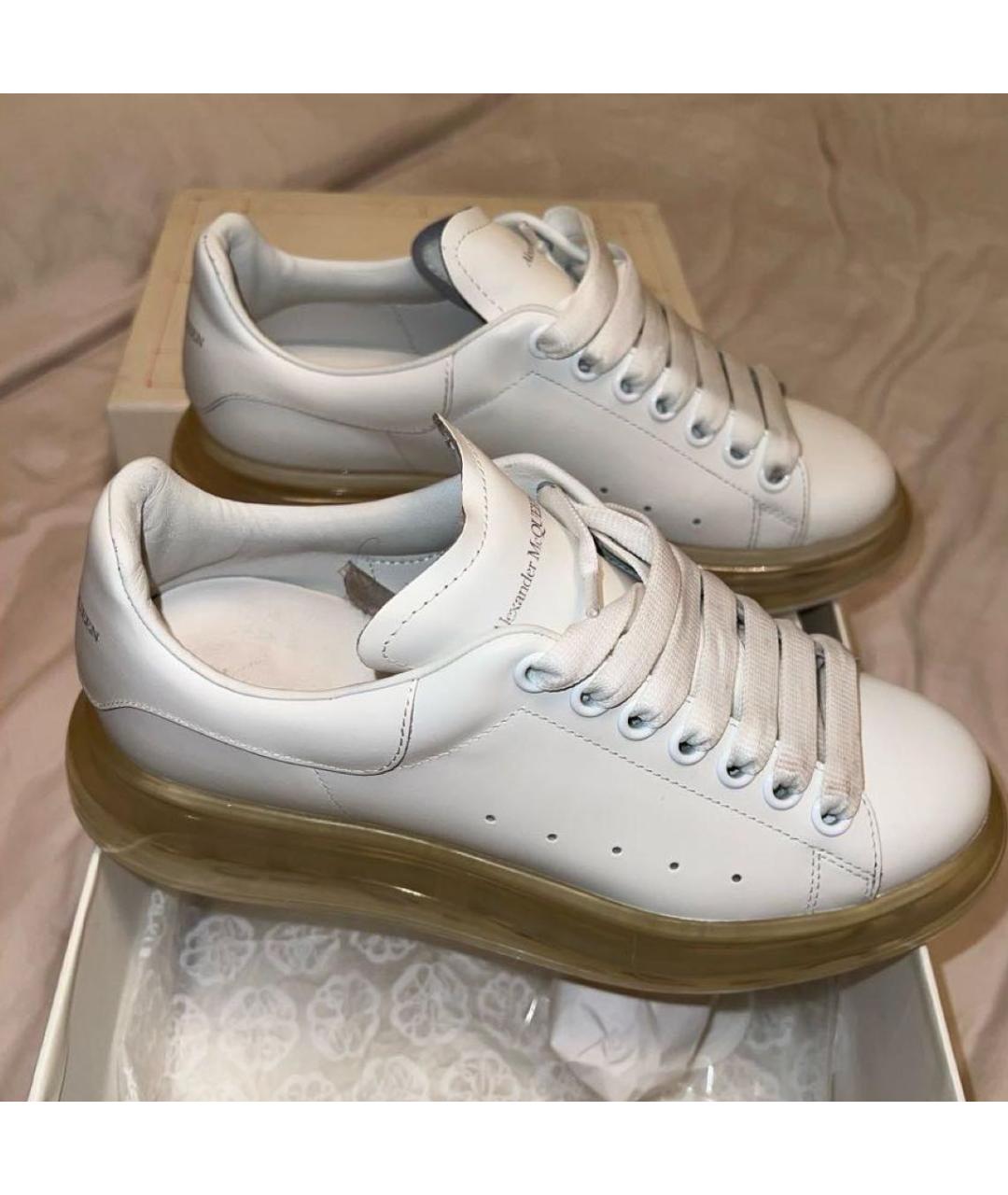 ALEXANDER MCQUEEN Белые кожаные кеды, фото 5