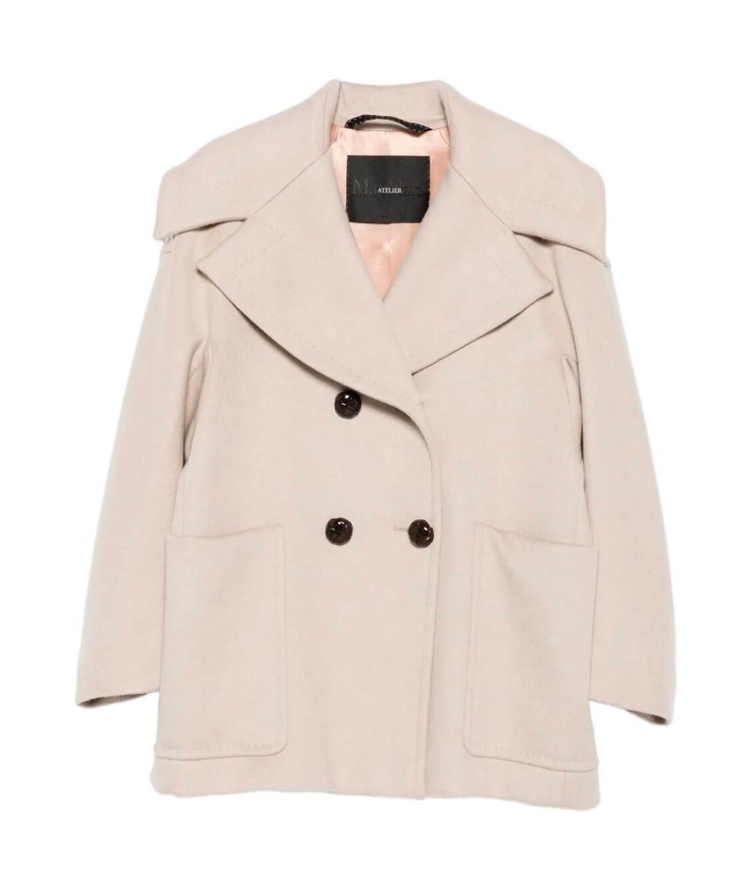 MAX MARA Бежевое кашемировое пальто, фото 1