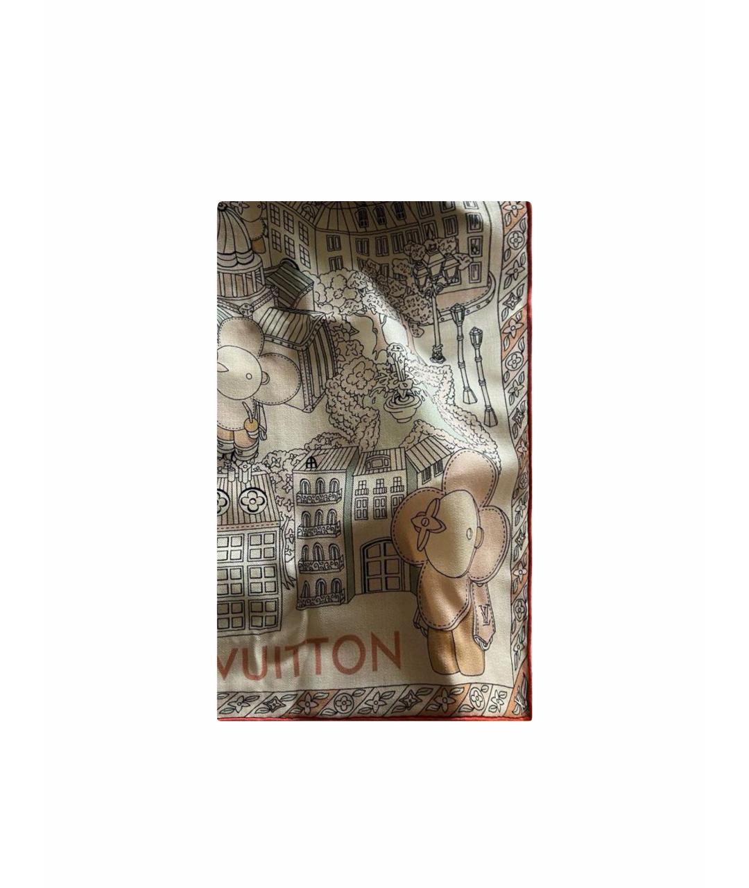 LOUIS VUITTON Бежевый кашемировый шарф, фото 1