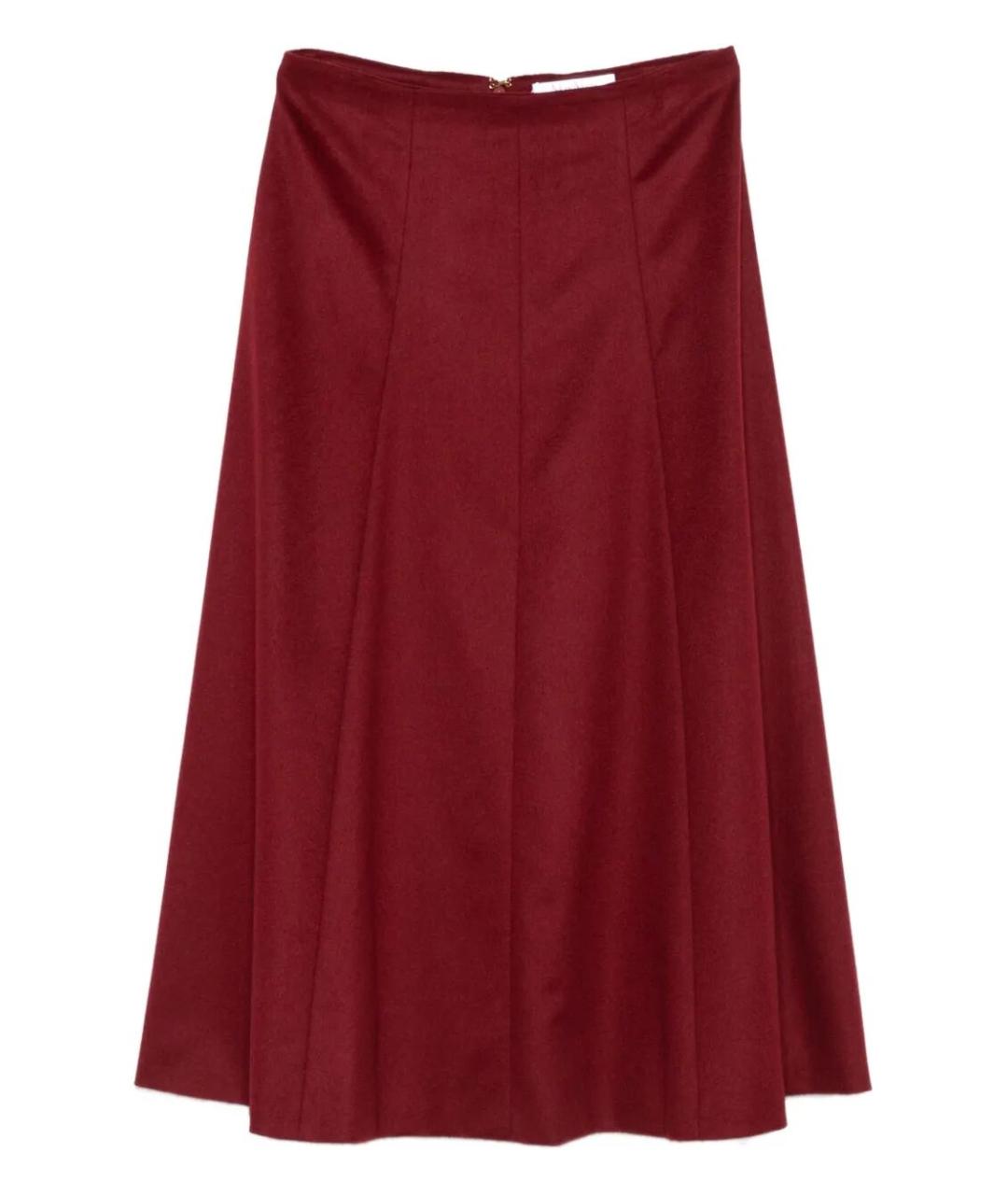 MAX MARA Красная шерстяная юбка макси, фото 1