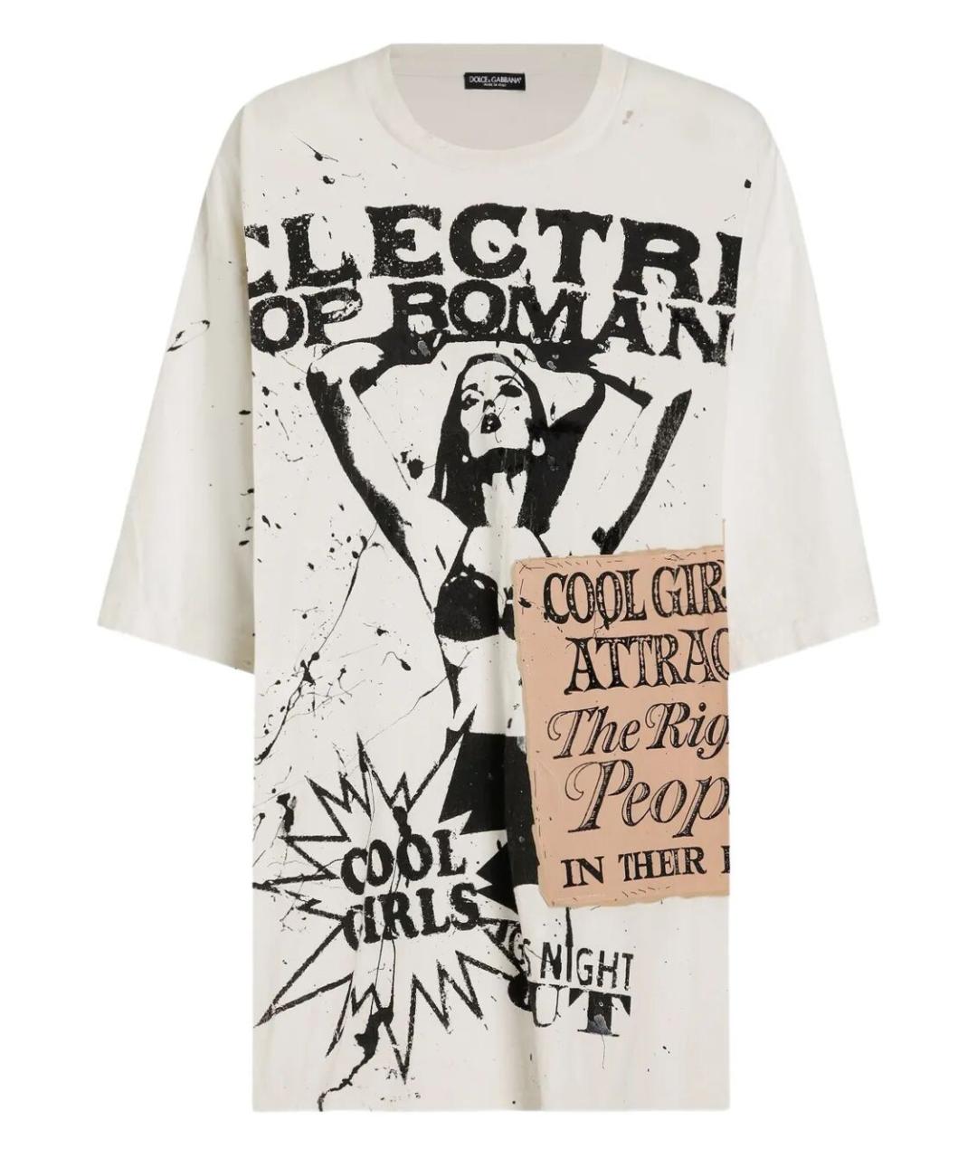 DOLCE&GABBANA Белая хлопковая футболка, фото 1