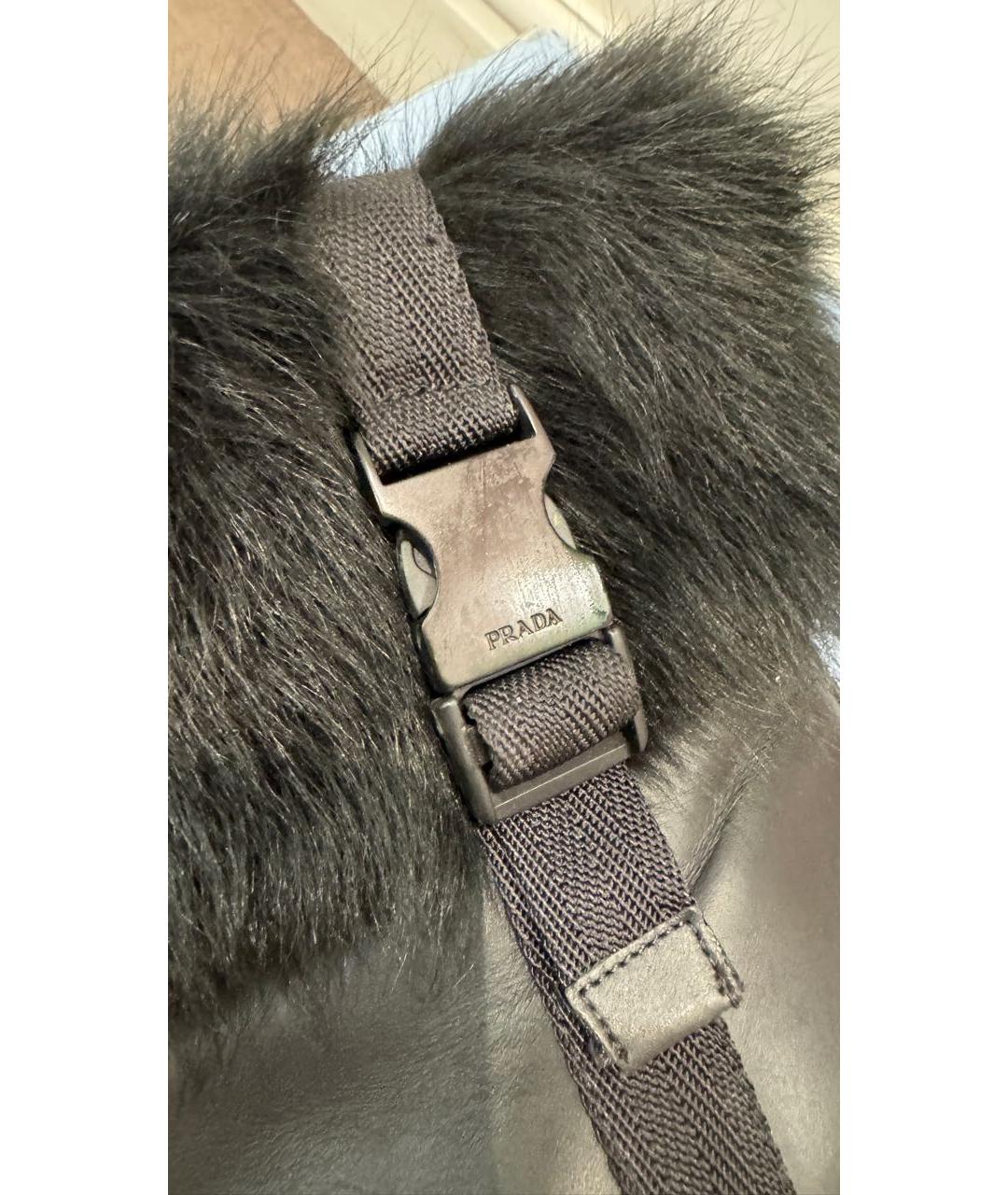 PRADA Черные кожаные сапоги, фото 5
