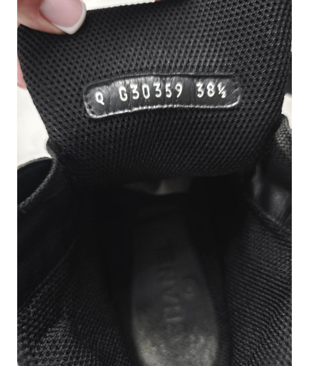 CHANEL Черные кожаные кроссовки, фото 5