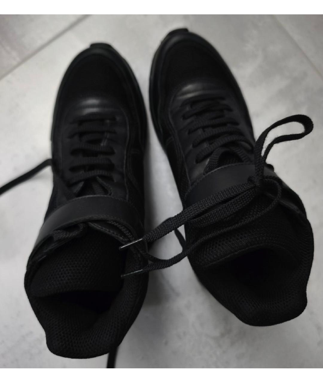 CHANEL Черные кожаные кроссовки, фото 3