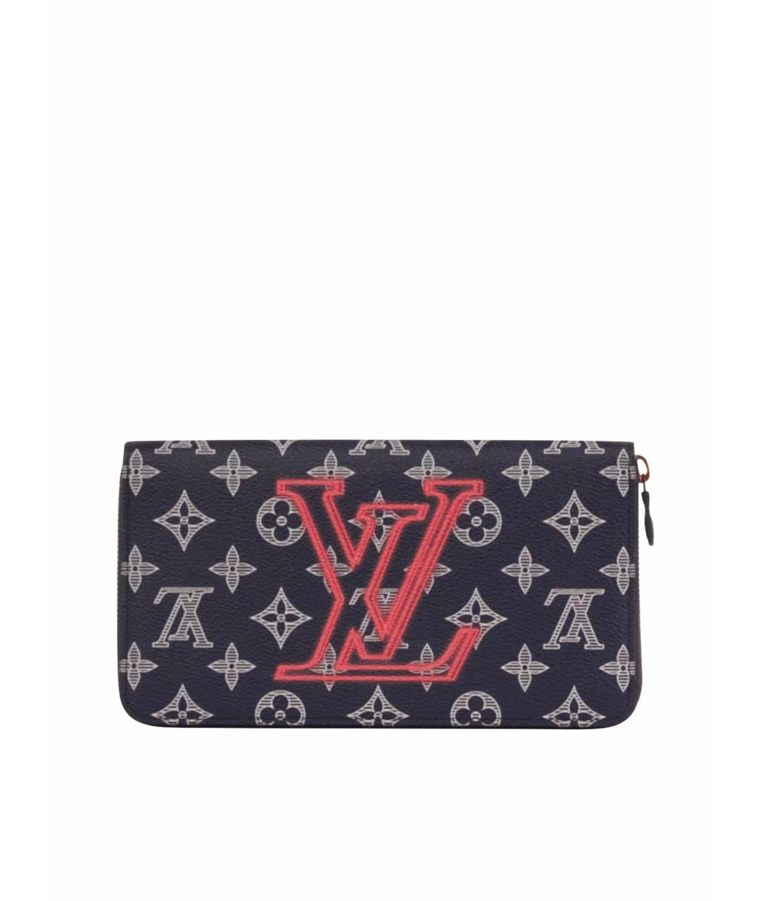 LOUIS VUITTON Темно-синий кожаный кошелек, фото 1