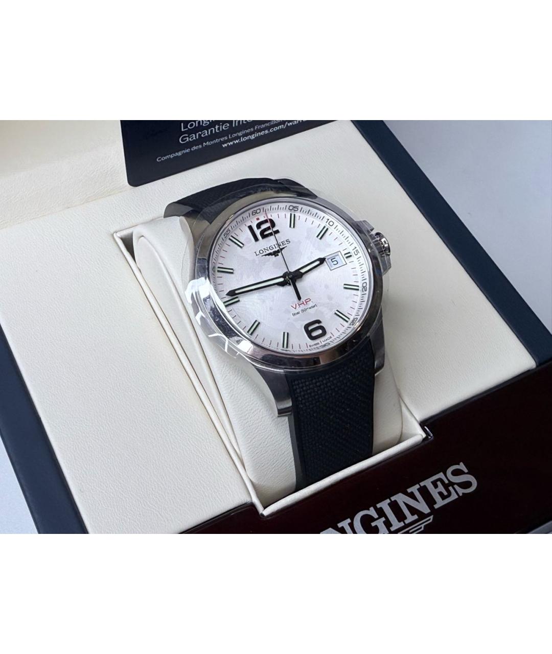 LONGINES Белые металлические часы, фото 6