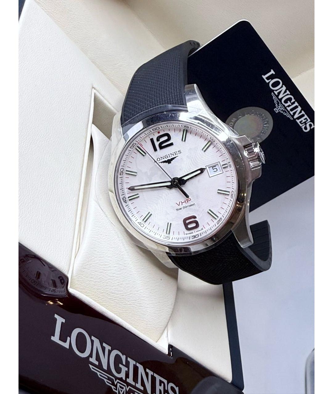 LONGINES Белые металлические часы, фото 3