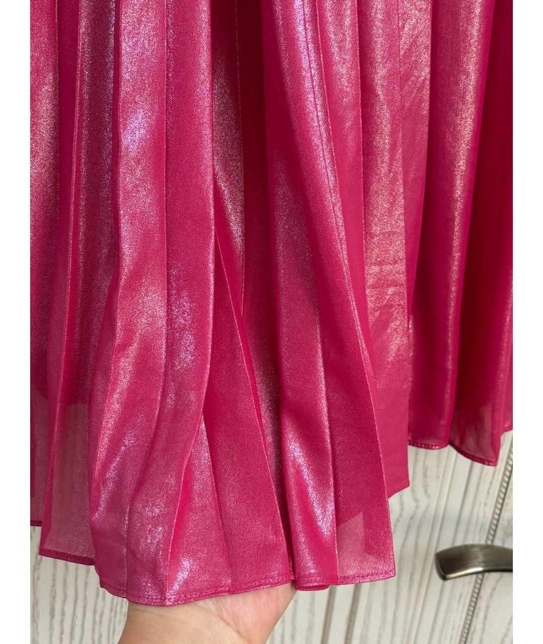 PINKO Фуксия полиэстеровая юбка миди, фото 4