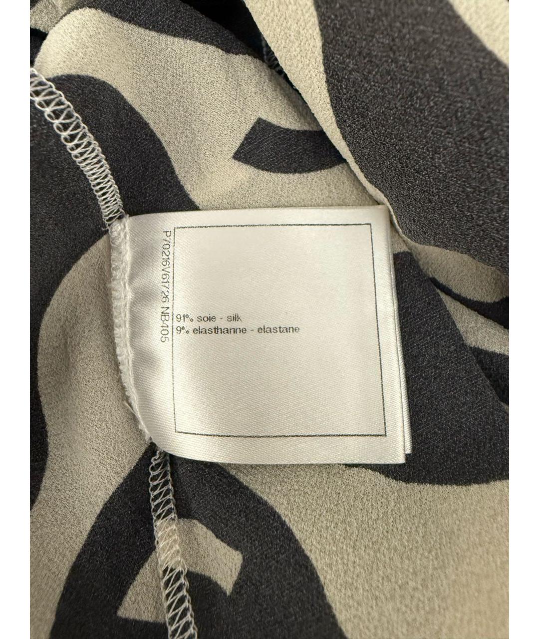 CHANEL Черное шелковое повседневное платье, фото 7