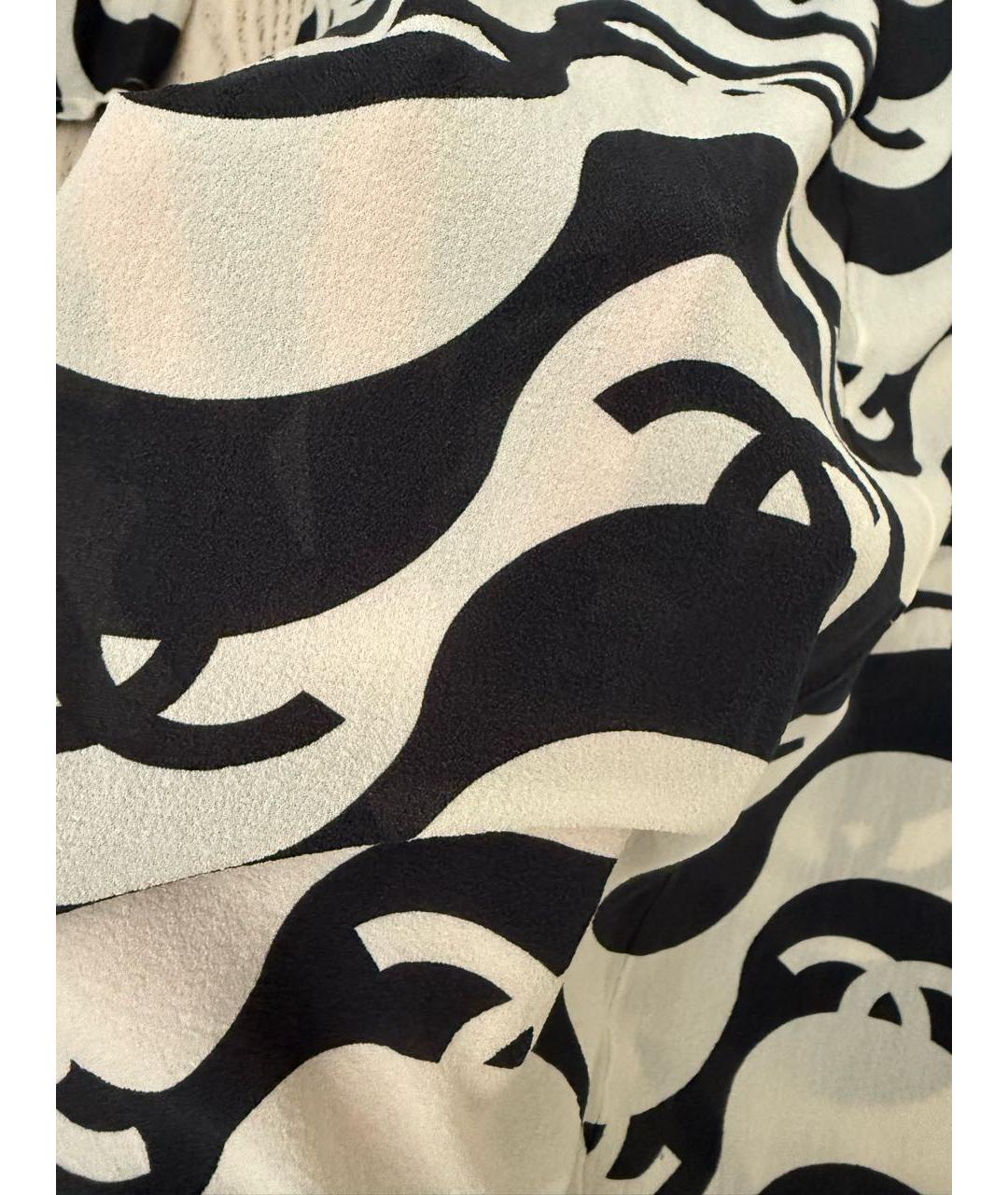 CHANEL Черное шелковое повседневное платье, фото 6