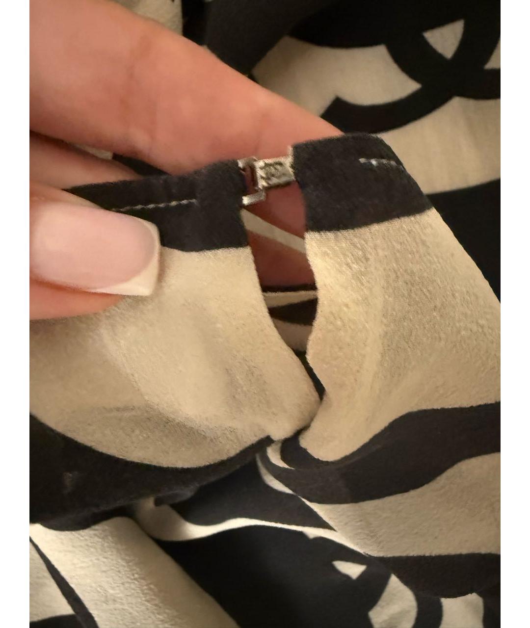 CHANEL Черное шелковое повседневное платье, фото 5