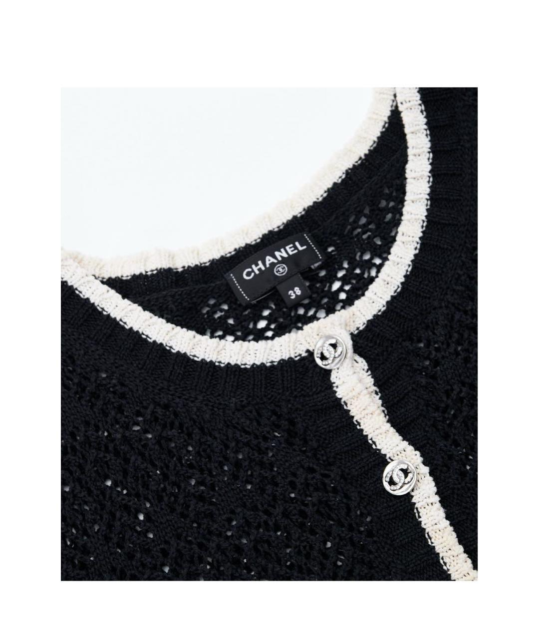 CHANEL Черное шерстяное повседневное платье, фото 3