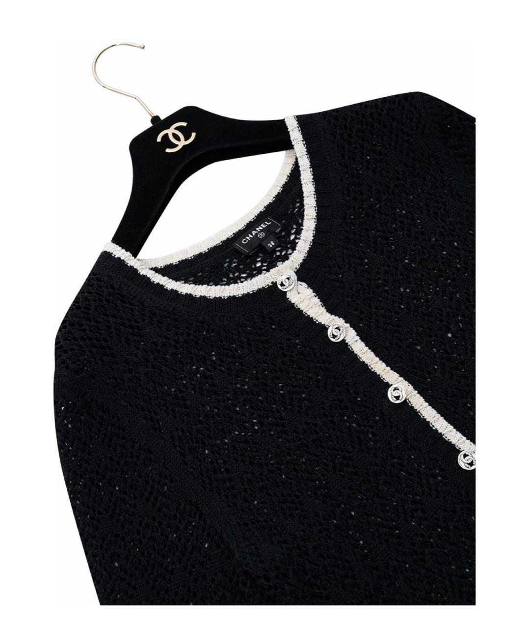 CHANEL Черное шерстяное повседневное платье, фото 4