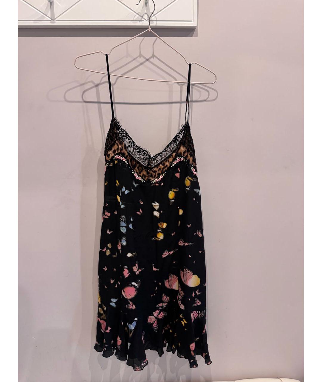 BLUMARINE Черное шелковое повседневное платье, фото 6