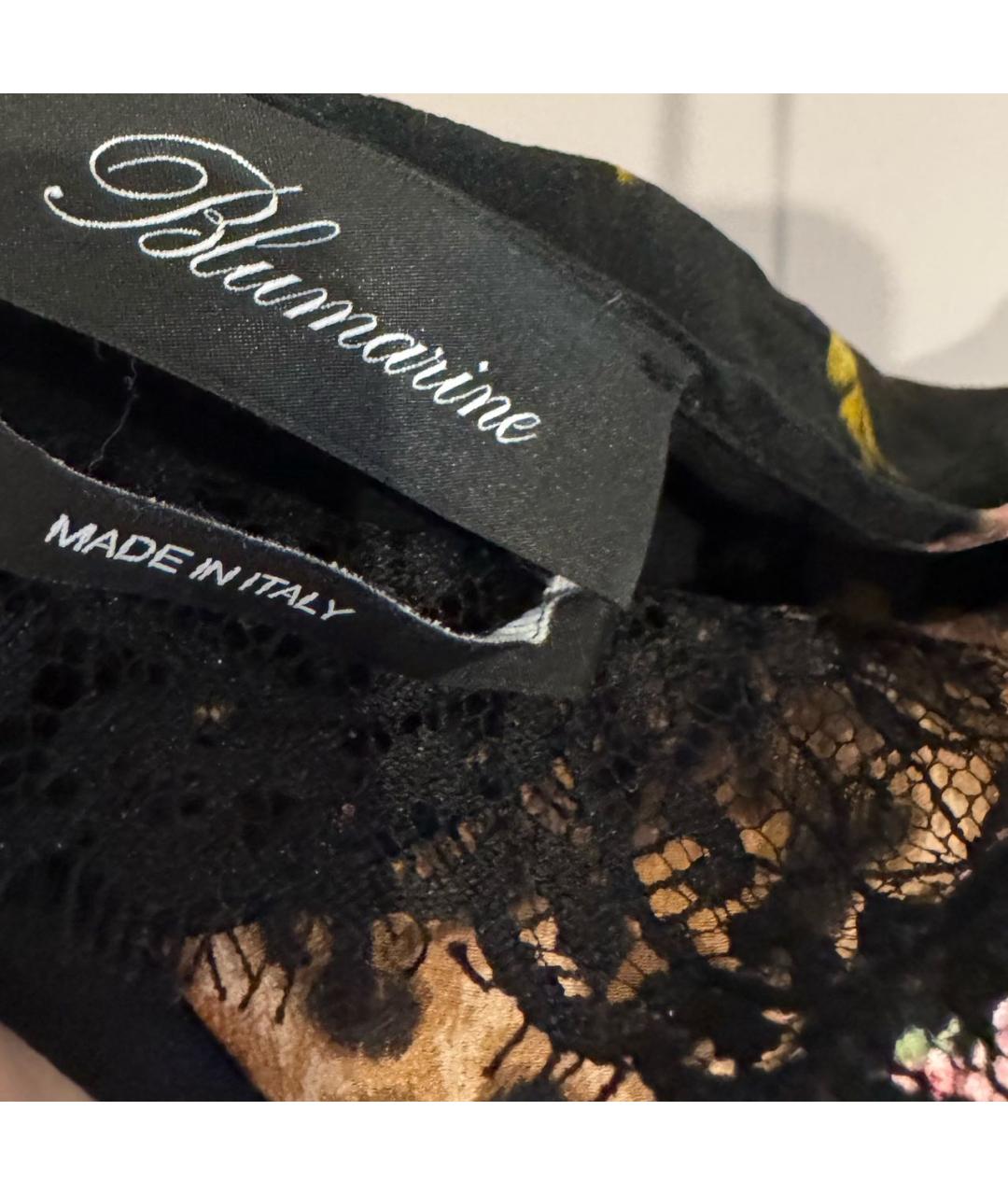 BLUMARINE Черное шелковое повседневное платье, фото 4