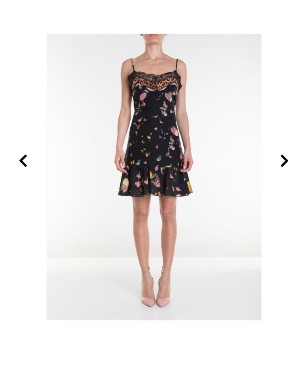 BLUMARINE Черное шелковое повседневное платье, фото 2
