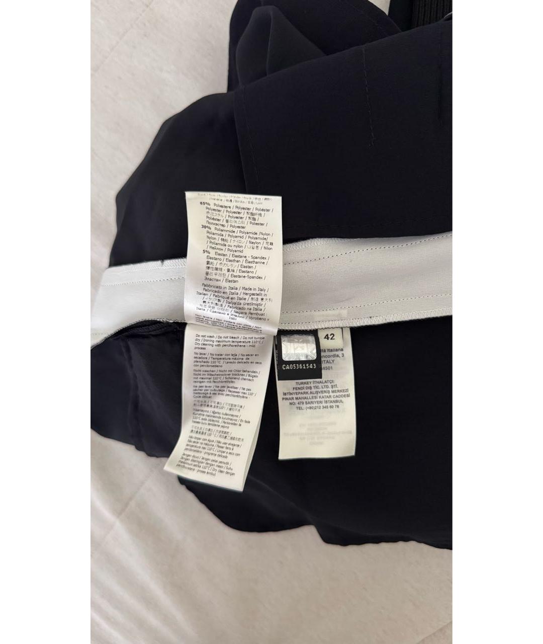 FENDI Черные шелковые бриджи, фото 4