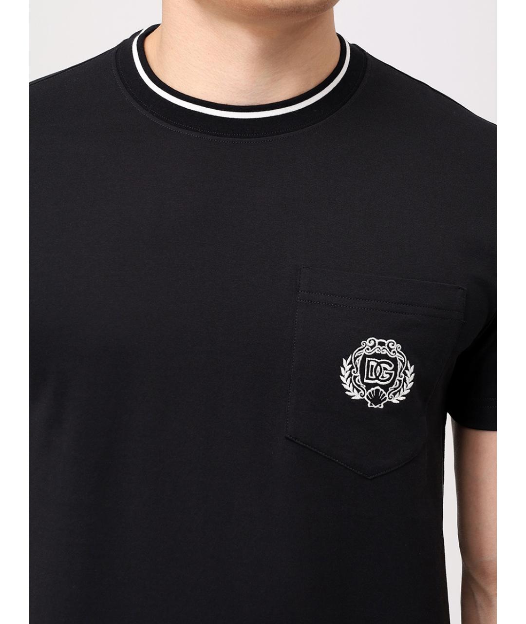 DOLCE&GABBANA Черное поло с длинным рукавом, фото 4