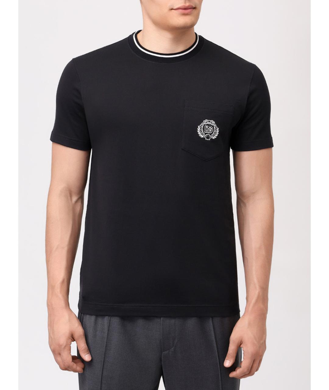 DOLCE&GABBANA Черное поло с длинным рукавом, фото 3