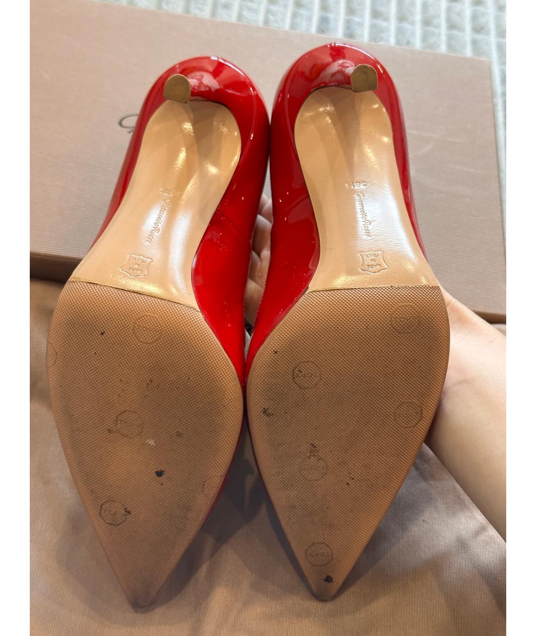 GIANVITO ROSSI Красные эспадрильи из лакированной кожи, фото 4