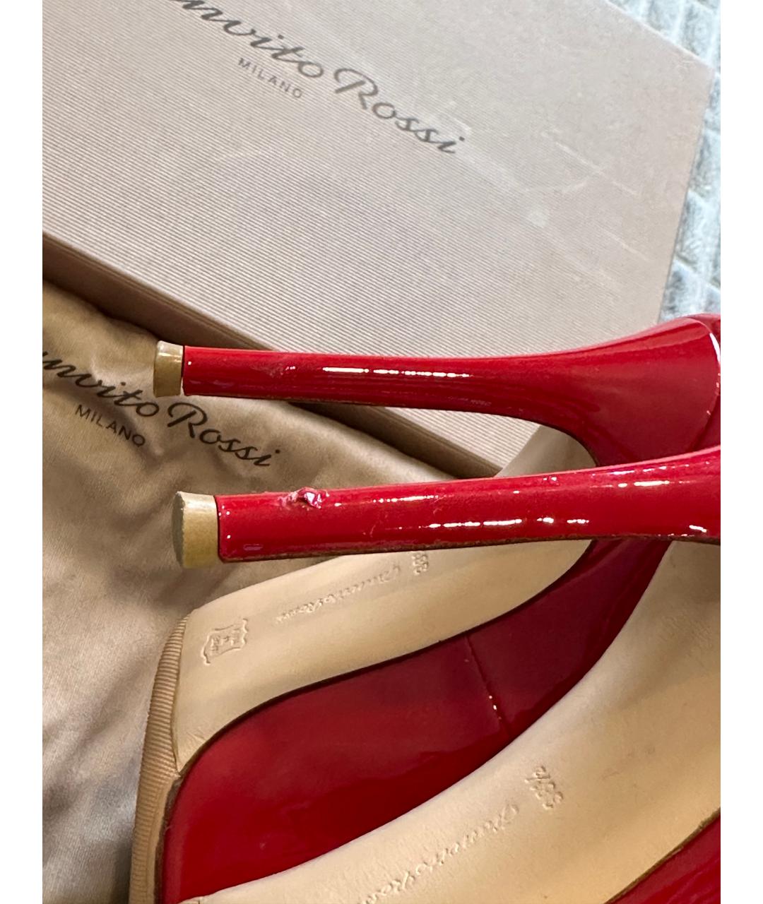 GIANVITO ROSSI Красные эспадрильи из лакированной кожи, фото 3