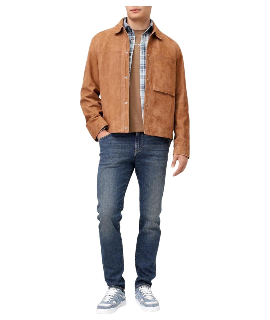 DOLCE&GABBANA Коричневое поло с длинным рукавом, фото 2