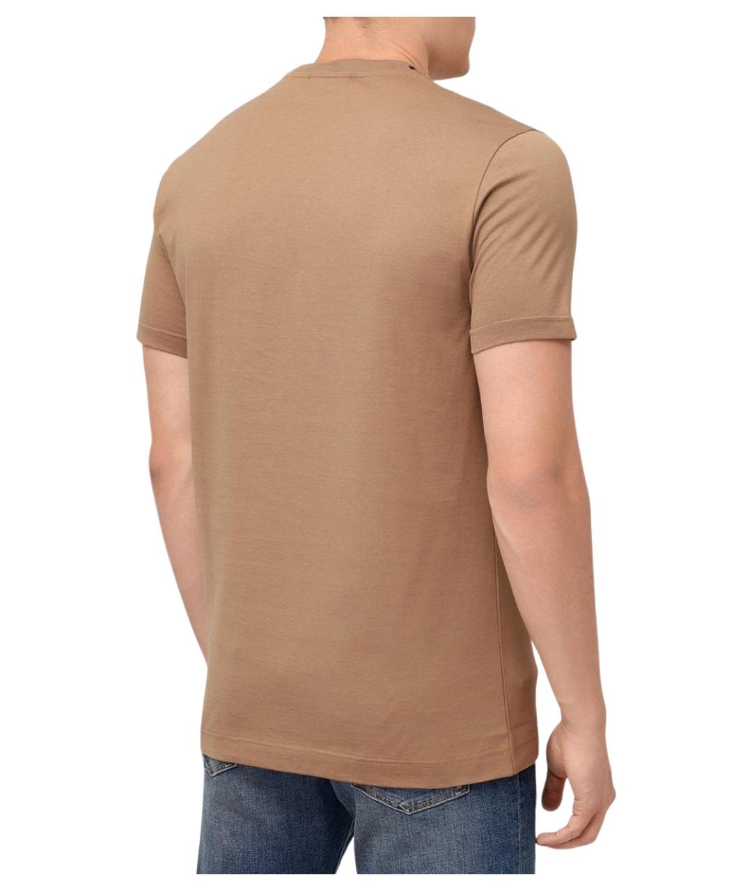 DOLCE&GABBANA Коричневое поло с длинным рукавом, фото 3