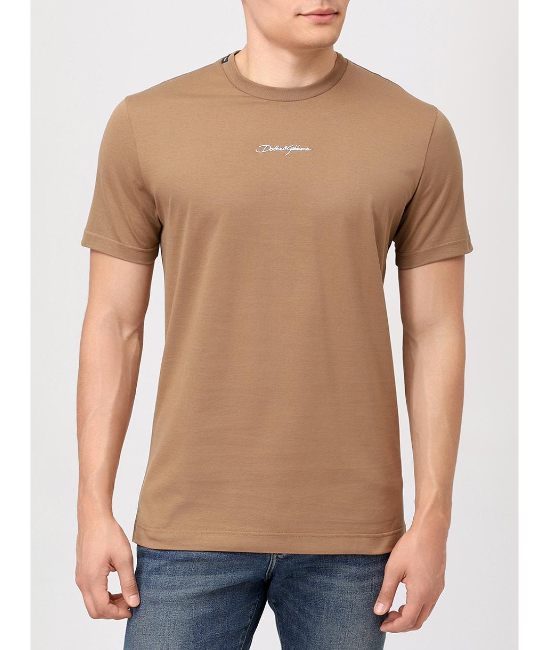 DOLCE&GABBANA Коричневое поло с длинным рукавом, фото 4