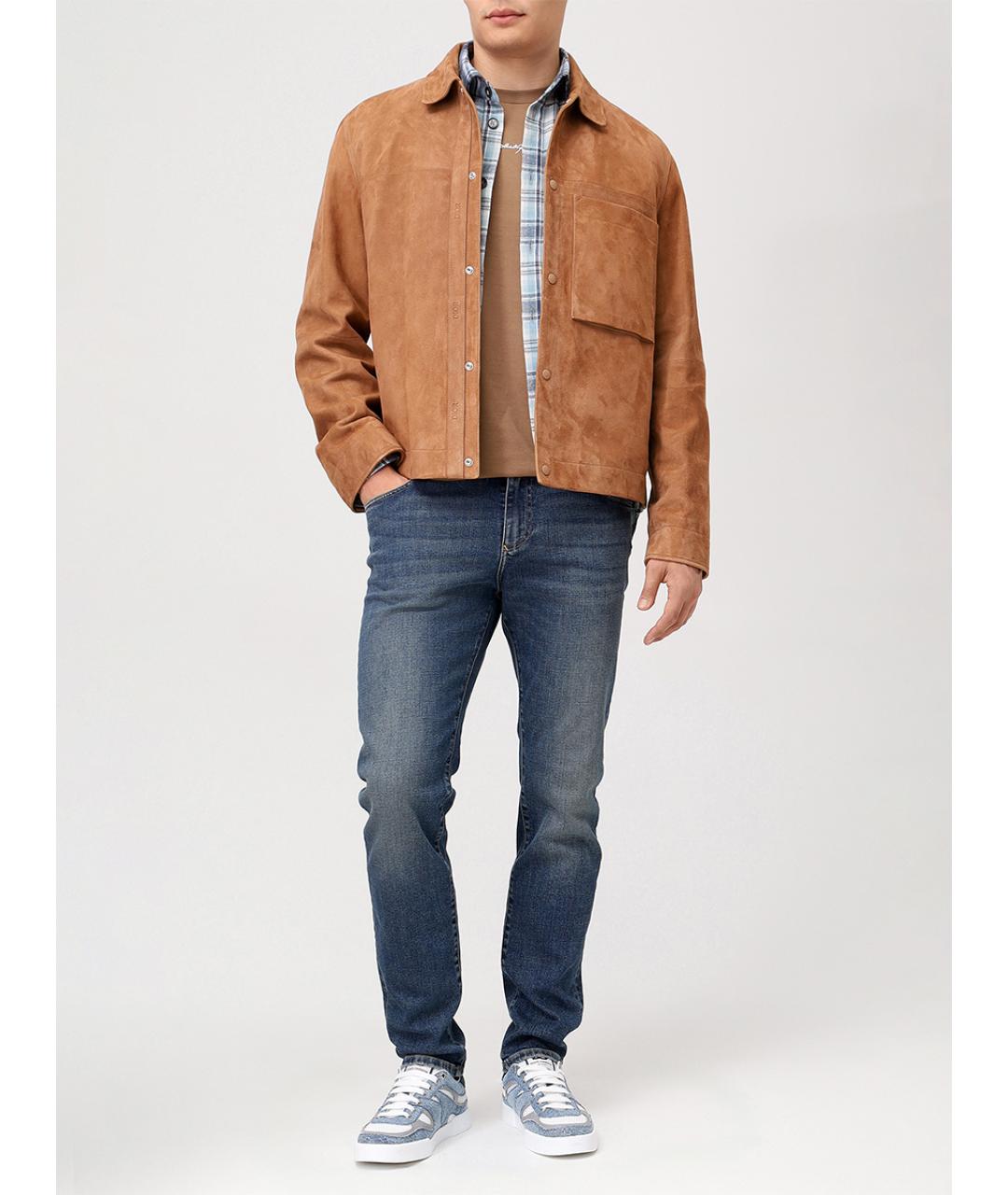 DOLCE&GABBANA Коричневое поло с длинным рукавом, фото 2