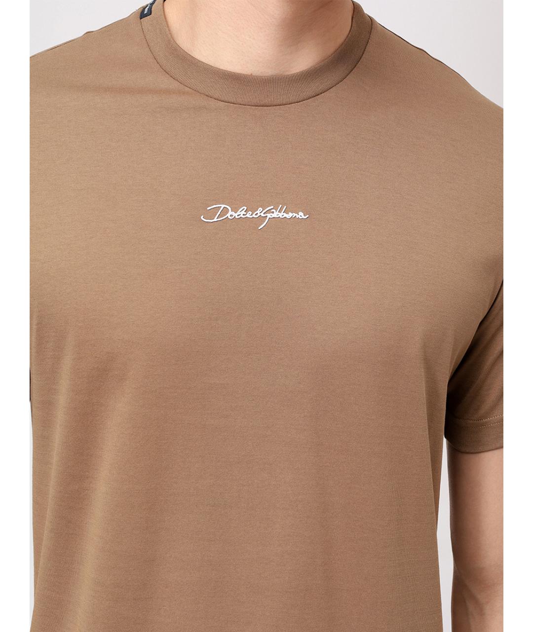 DOLCE&GABBANA Коричневое поло с длинным рукавом, фото 5