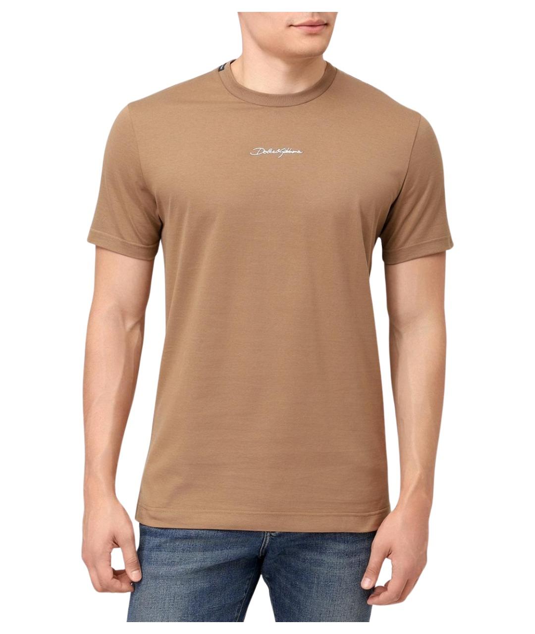 DOLCE&GABBANA Коричневое поло с длинным рукавом, фото 4