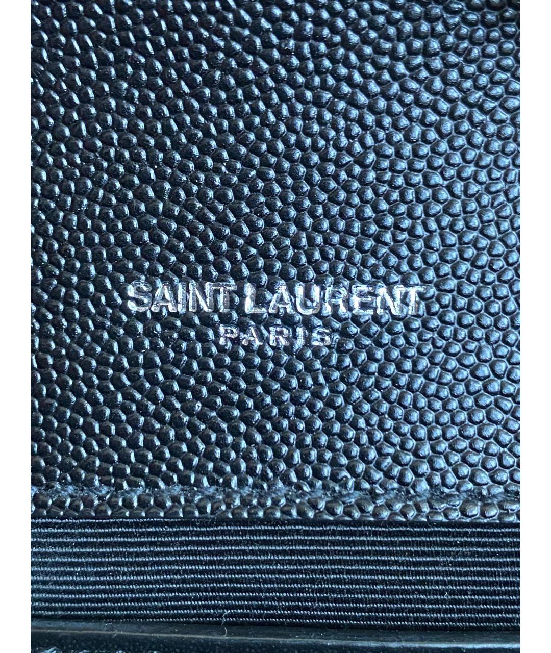 SAINT LAURENT Черная кожаная сумка через плечо, фото 6