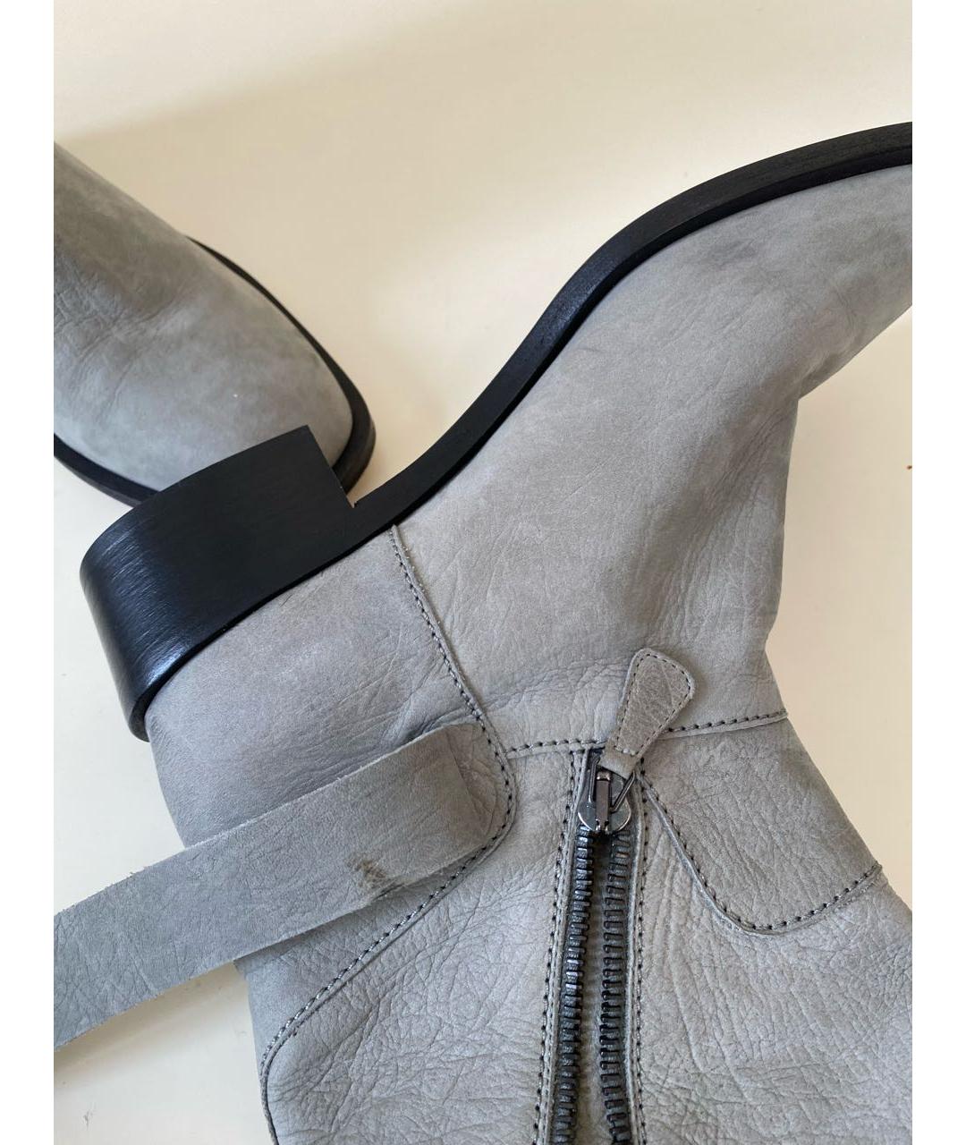 CHANEL Серые замшевые полусапоги, фото 8