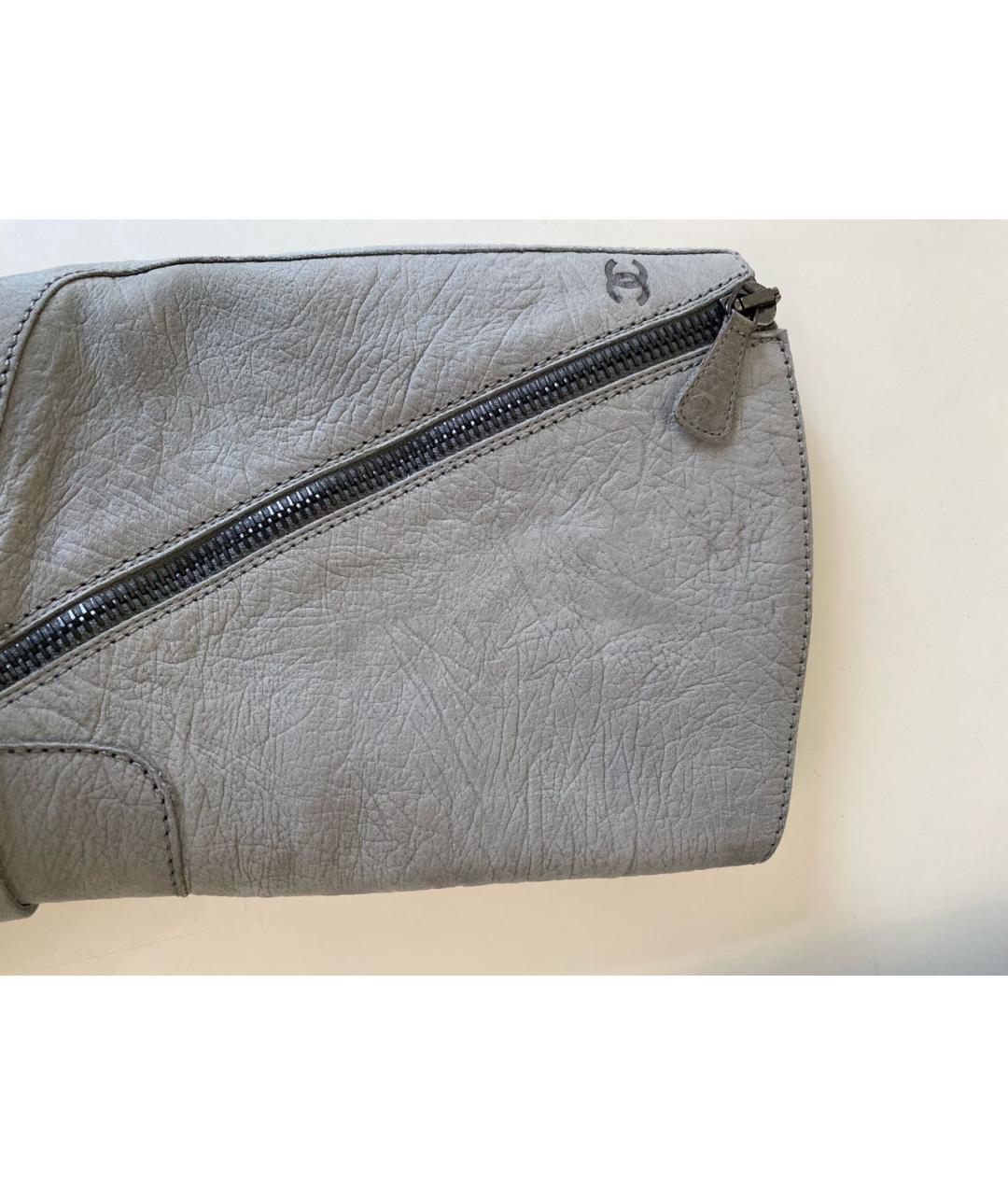 CHANEL Серые замшевые полусапоги, фото 5