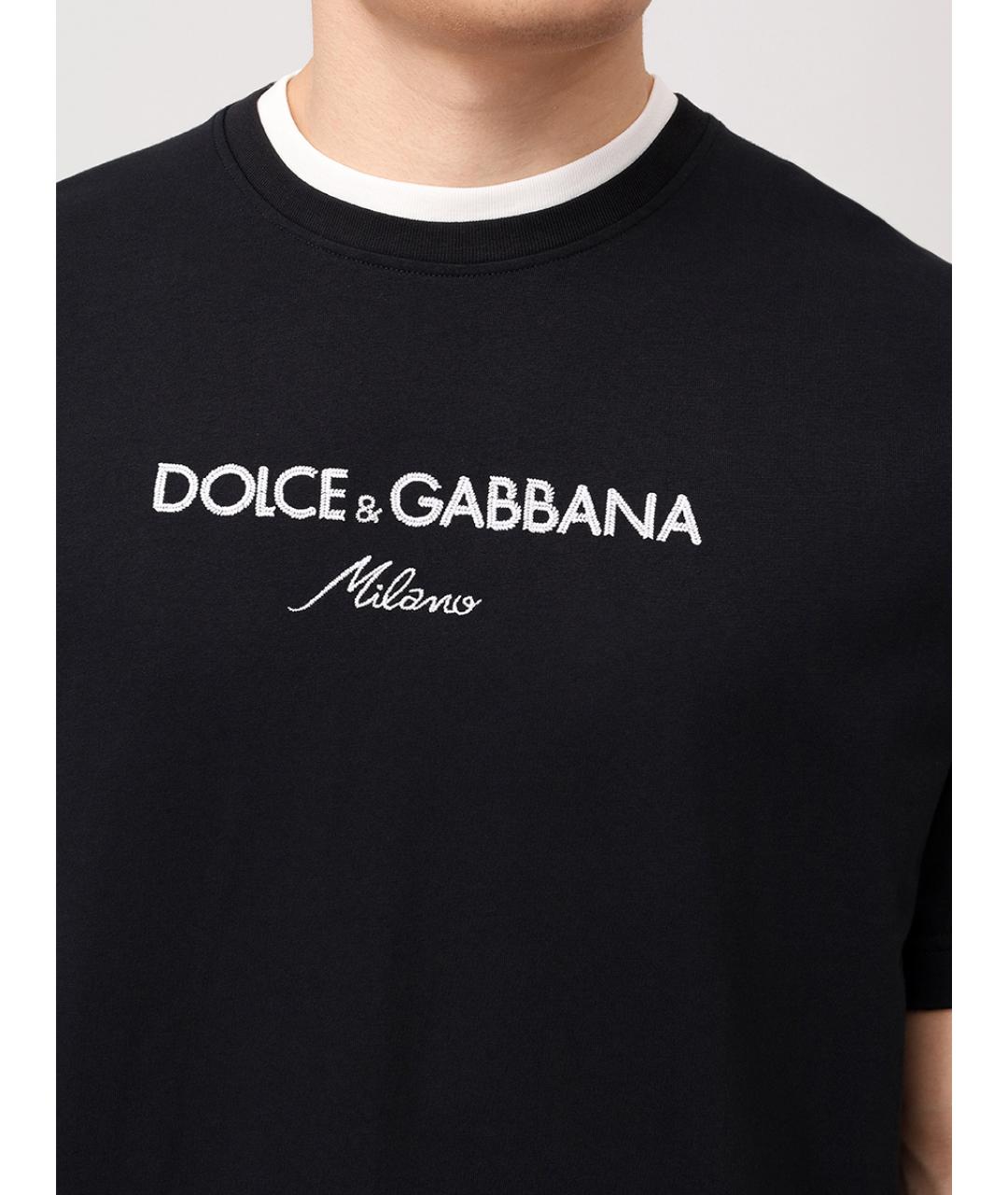 DOLCE&GABBANA Черное поло с длинным рукавом, фото 5