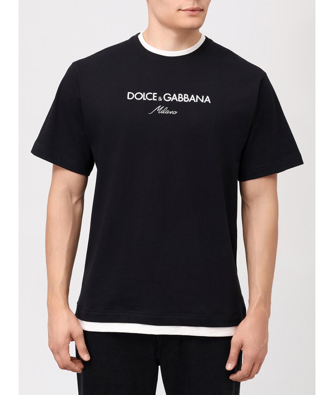 DOLCE&GABBANA Черное поло с длинным рукавом, фото 4