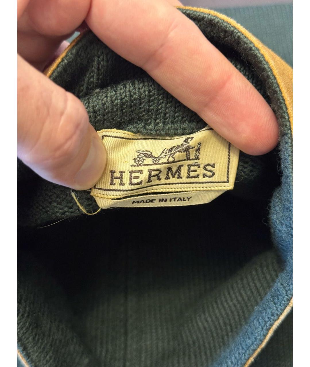 HERMES Зеленый шерстяной джемпер / свитер, фото 3