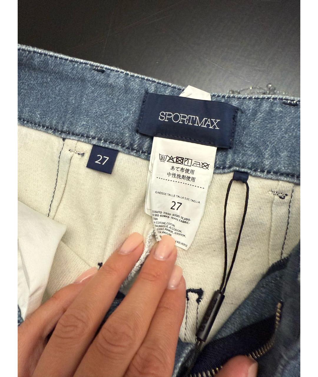SPORTMAX Мульти хлопковые прямые джинсы, фото 5