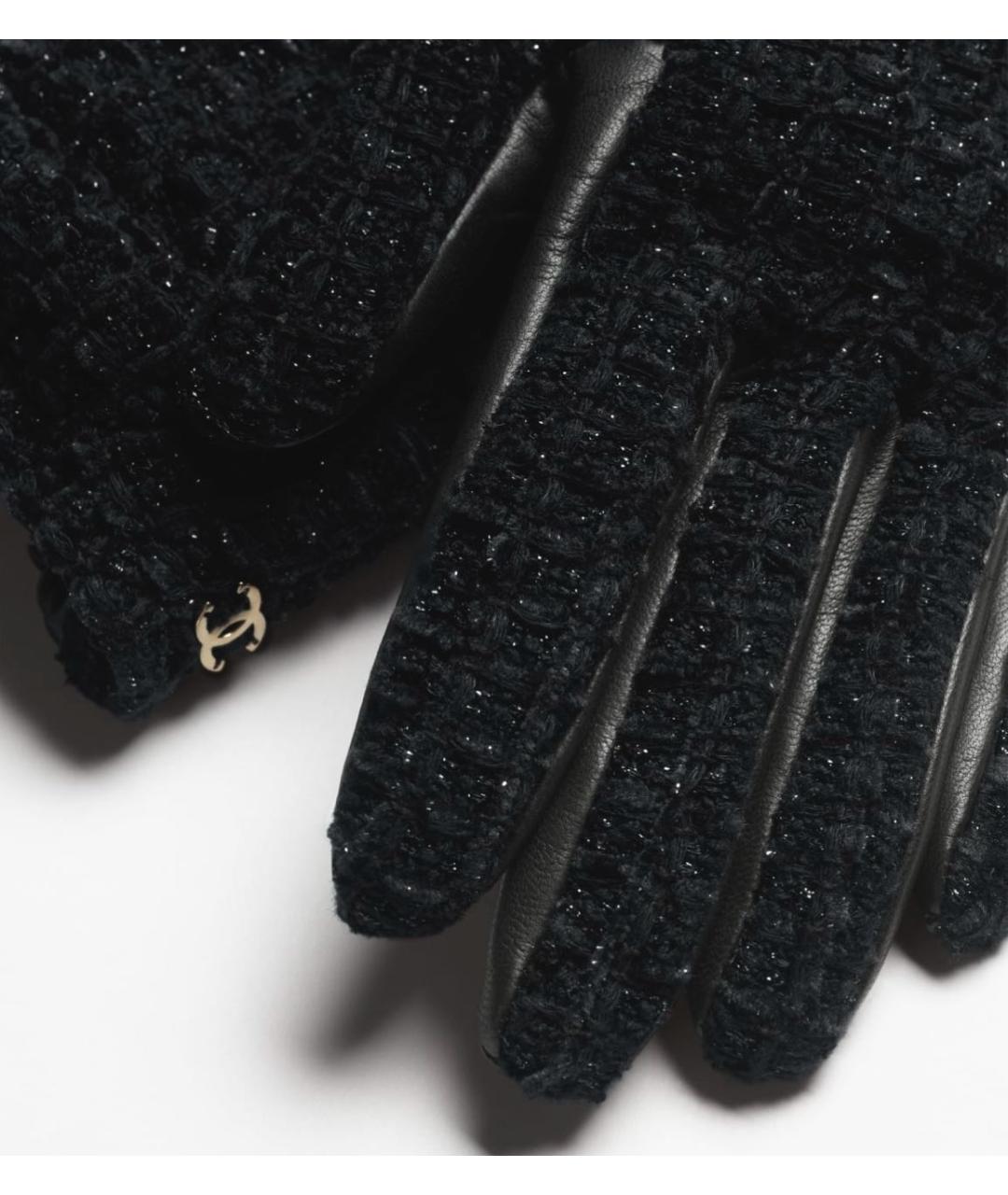 CHANEL Черные кожаные перчатки, фото 2
