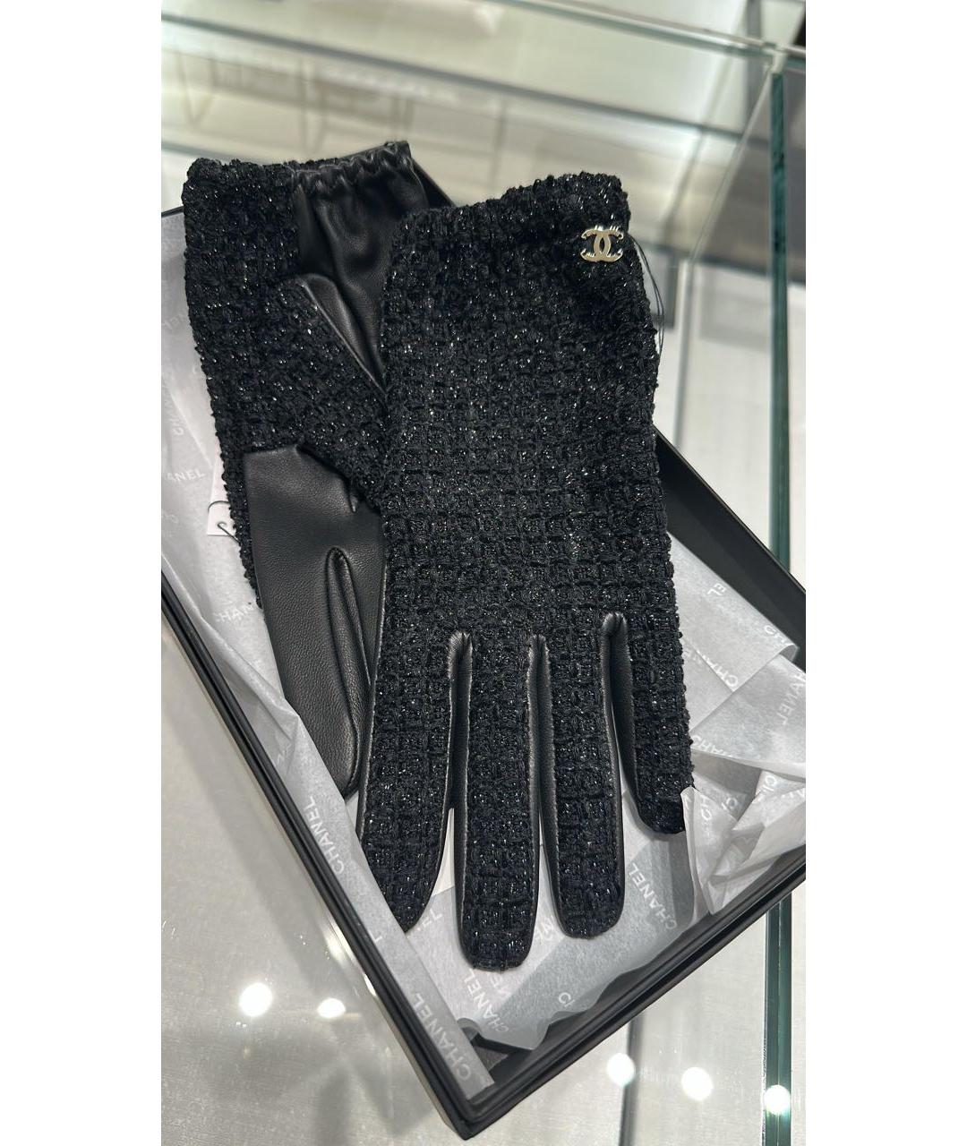 CHANEL Черные кожаные перчатки, фото 3