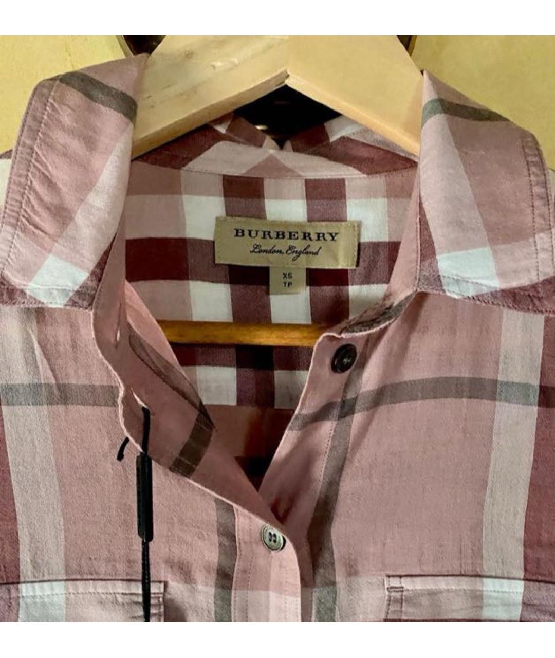 BURBERRY Розовая хлопковая рубашка, фото 3