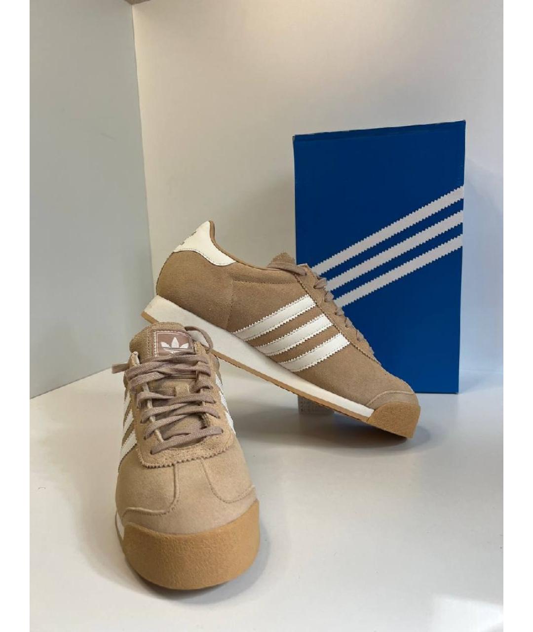 ADIDAS Горчичные замшевые низкие кроссовки / кеды, фото 2