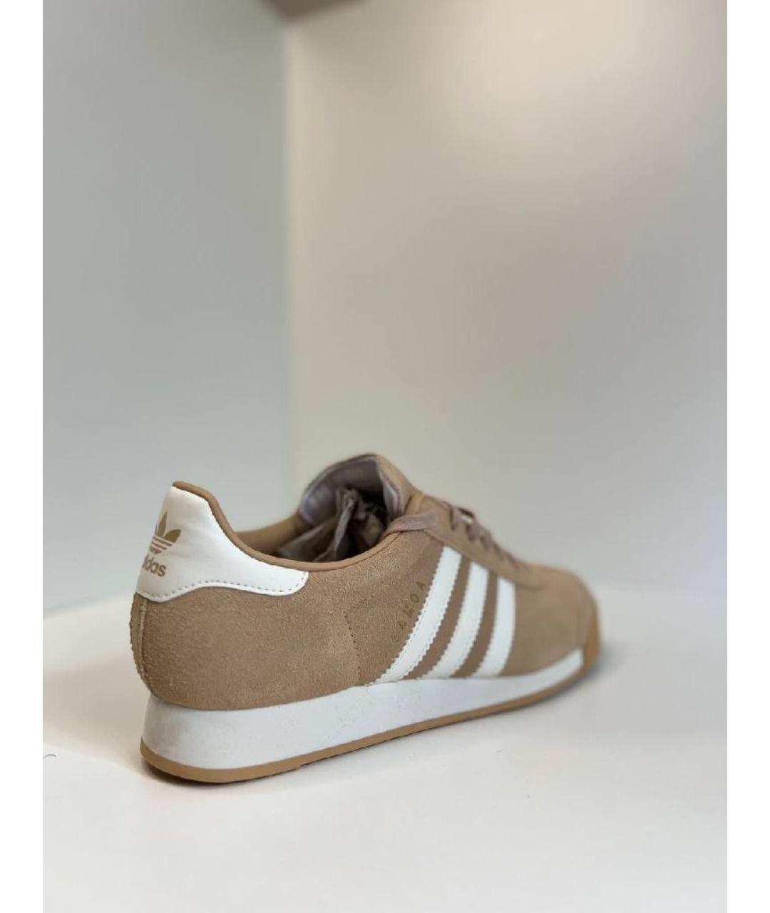 ADIDAS Горчичные замшевые низкие кроссовки / кеды, фото 4