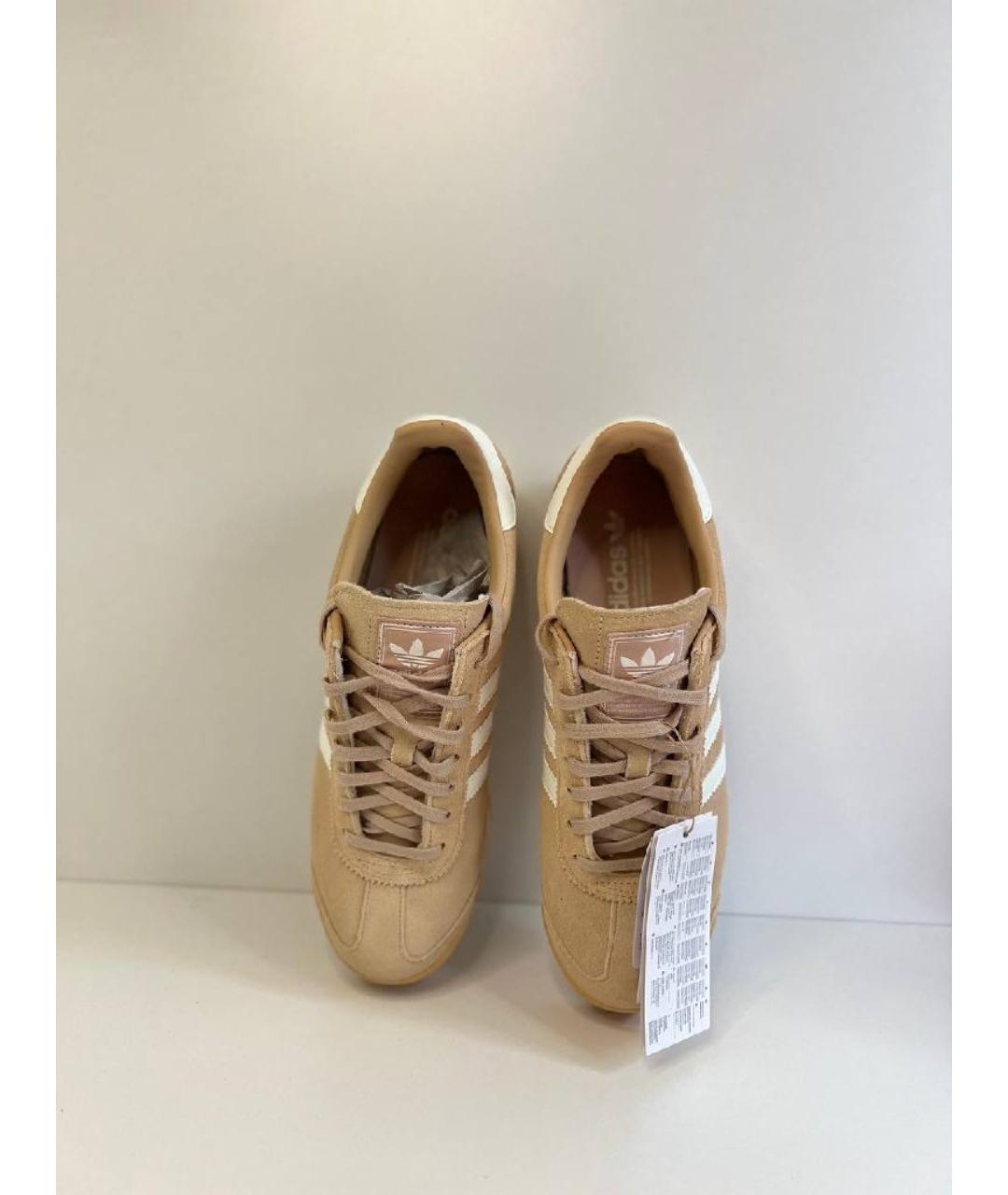 ADIDAS Горчичные замшевые низкие кроссовки / кеды, фото 3