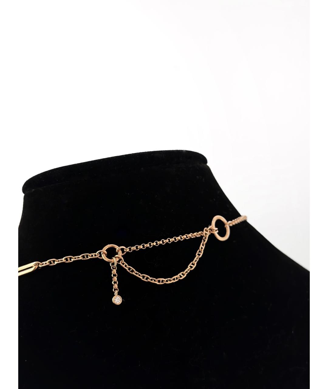 HERMES Золотое колье из розового золота, фото 4