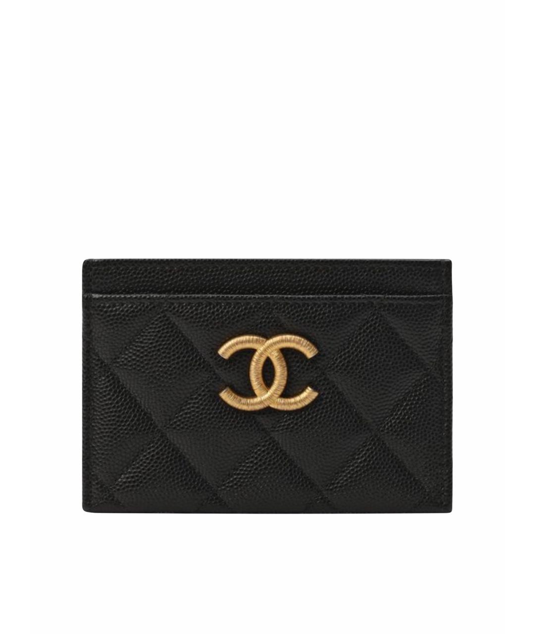CHANEL Черный кожаный кардхолдер, фото 1
