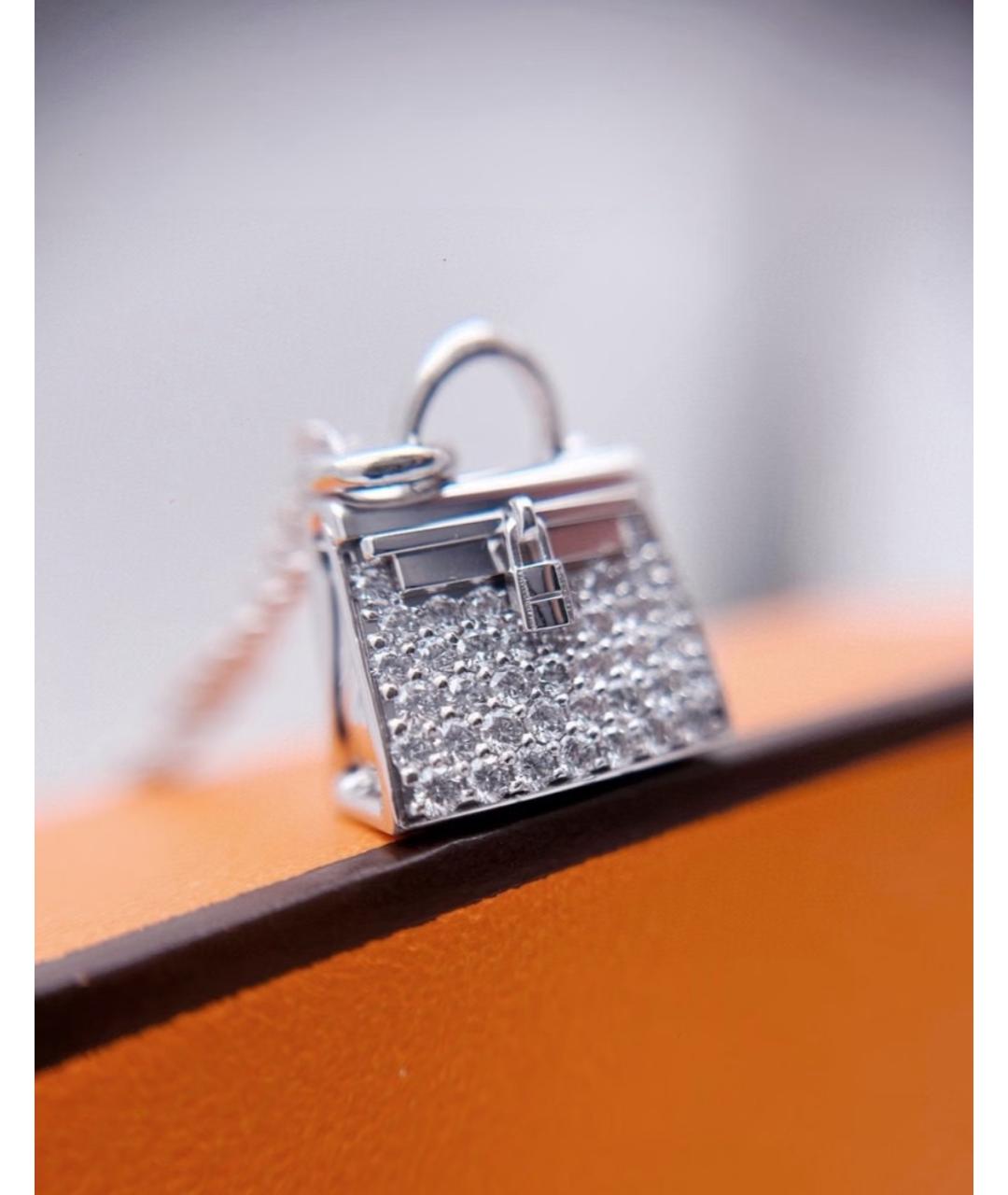 HERMES Серебряное колье из белого золота, фото 2