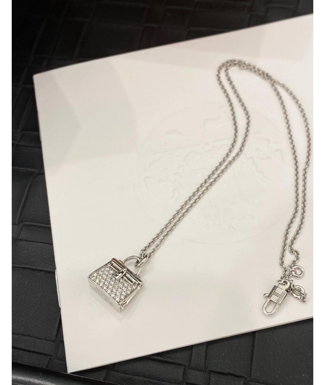 HERMES Серебряное колье из белого золота, фото 3